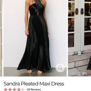 Baltic Born Black Halter Maxi Dress